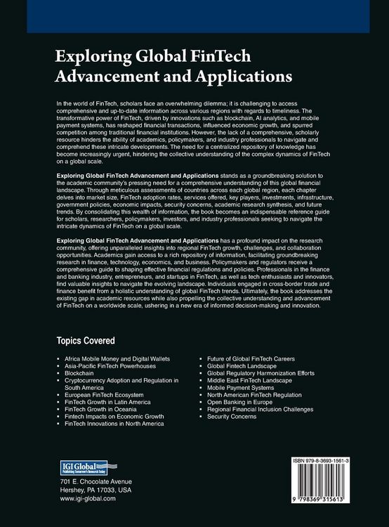 Produktbild: Exploring Global FinTech Advancement and Applications