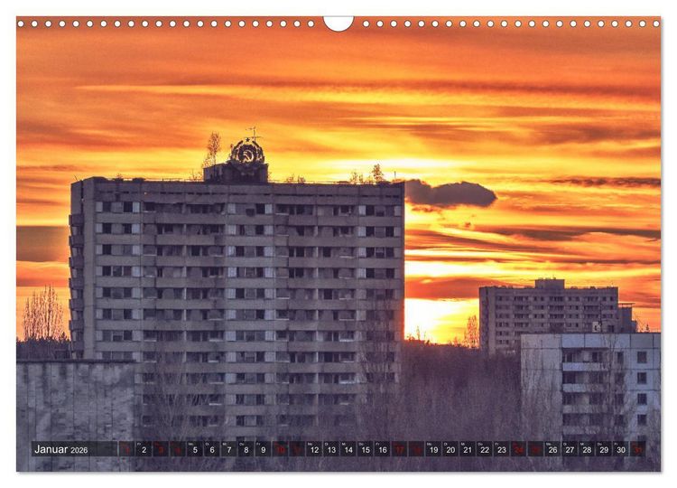 Produktbild: Tschernobyl - Prypjat - Die radioaktive Geisterstadt (Wandkalender 2026 DIN A3 quer), CALVENDO Monatskalender