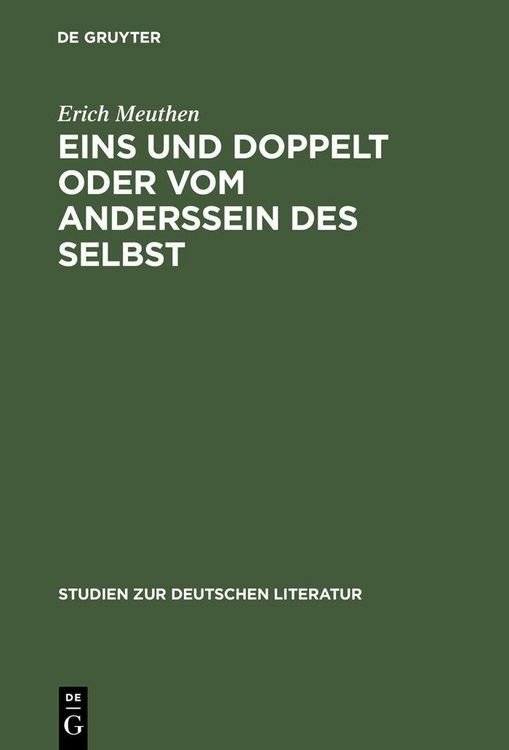 Produktbild: Eins und doppelt oder Vom Anderssein des Selbst