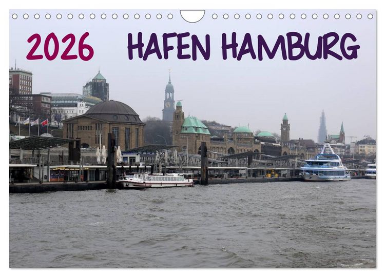 Produktbild: Hafen Hamburg 2026 (Wandkalender 2026 DIN A4 quer), CALVENDO Monatskalender