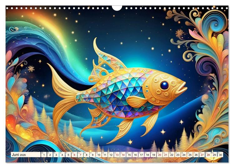 Produktbild: Tiere aus Regenbogenfarben (Wandkalender 2026 DIN A3 quer), CALVENDO Monatskalender