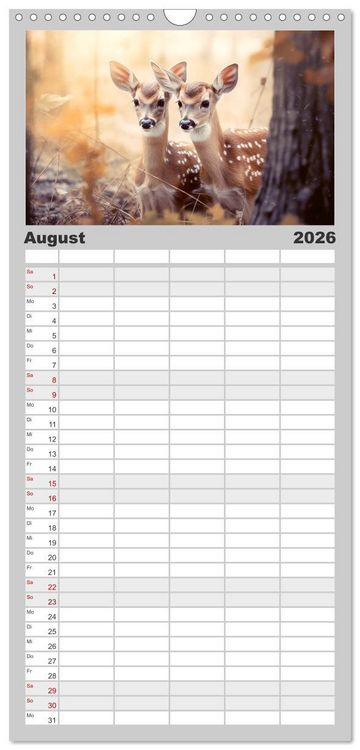 Produktbild: Familienplaner 2026 - Unzertennlich mit 5 Spalten (Wandkalender, 21 x 45 cm) CALVENDO