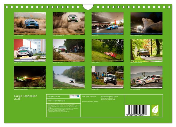 Produktbild: Rallye Faszination 2026 (Wandkalender 2026 DIN A4 quer), CALVENDO Monatskalender
