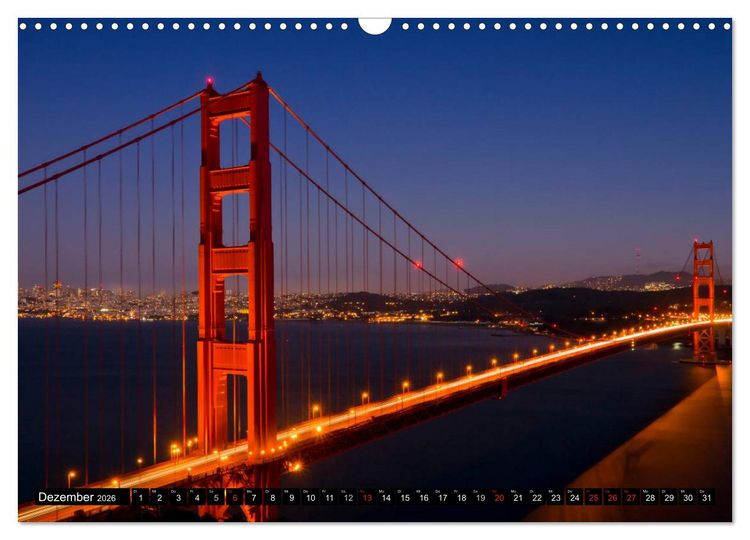 Produktbild: San Francisco - Traumstadt in Kalifornien (Wandkalender 2026 DIN A3 quer), CALVENDO Monatskalender