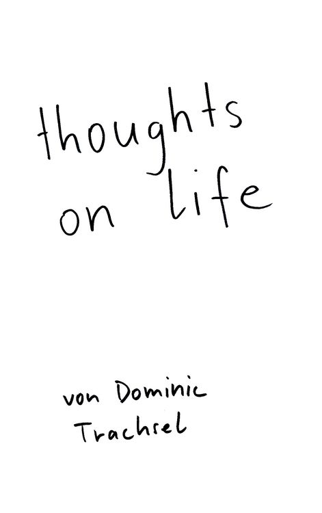 Produktbild: Thoughts on life