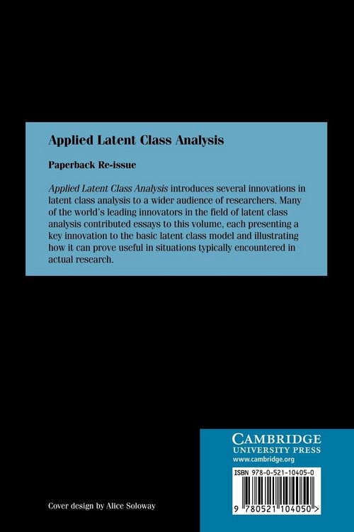 Produktbild: Applied Latent Class Analysis