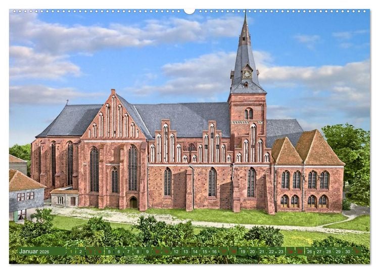 Produktbild: Salzwedel zur Kaiserzeit in Farbe - Fotos restauriert und koloriert (hochwertiger Premium Wandkalender 2026 DIN A2 quer), Kunstdruck in Hochglanz