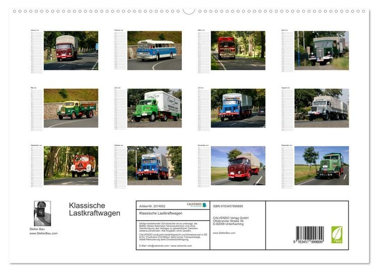 Produktbild: Klassische Lastkraftwagen (hochwertiger Premium Wandkalender 2026 DIN A2 quer), Kunstdruck in Hochglanz