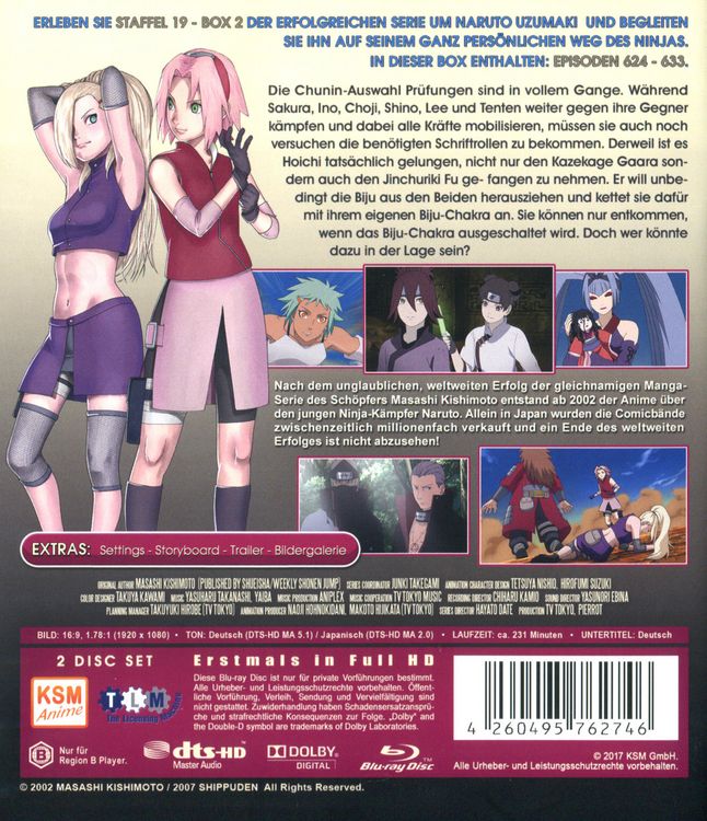 Produktbild: Naruto Shippuden - Auf den Spuren von Naruto - Der bisherige Weg - Staffel 19.2: Episode 624-633 - Uncut [2 BRs]