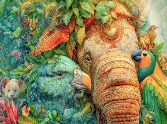 Produktbild: CALVENDO Puzzle Tierische Kreaturen des Dschungels | 2000 Teile Lege-Gr&ouml;&szlig;e 90x67cm Foto-Puzzle f&uuml;r gl&uuml;ckliche Stunden