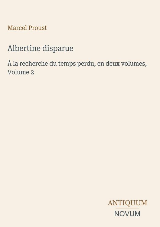 Produktbild: Albertine disparue