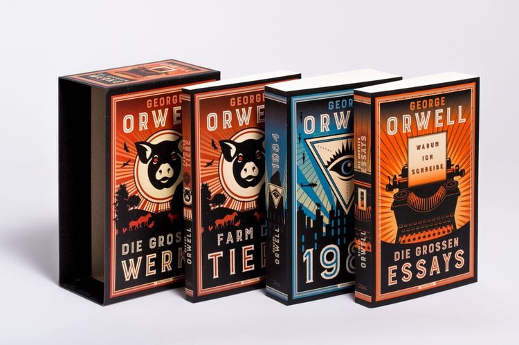 Produktbild: George Orwell, Die gro&szlig;en Werke. Farm der Tiere, 1984, Die gro&szlig;en Essays. Im Schuber