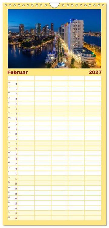 Produktbild: Familienplaner 2027 - Rotterdam - Die heimliche Hauptstadt der Niederlande mit 5 Spalten (Wandkalender, 21 x 45 cm) CALVENDO