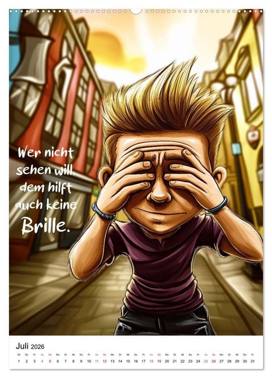 Produktbild: Optikerspr&uuml;che (hochwertiger Premium Wandkalender 2026 DIN A2 hoch), Kunstdruck in Hochglanz