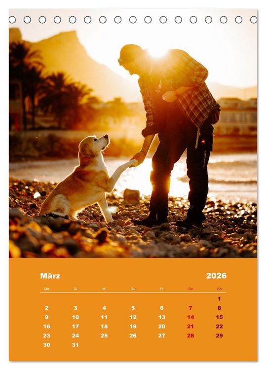 Produktbild: Du und ich - Dreamteamfotografie - Mensch und Hund (Tischkalender 2026 DIN A5 hoch), CALVENDO Monatskalender