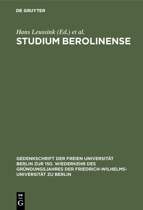 Produktbild: Studium Berolinense