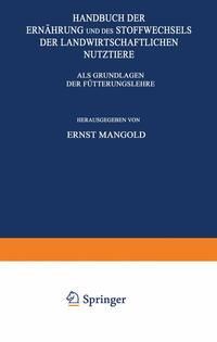 Produktbild: Handbuch der Ern&auml;hrung und des Stoffwechsels der Landwirtschaftlichen Nutztiere