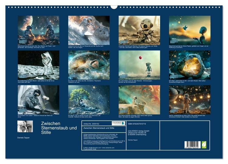 Produktbild: Zwischen Sternenstaub und Stille (Wandkalender 2026 DIN A2 quer), CALVENDO Monatskalender