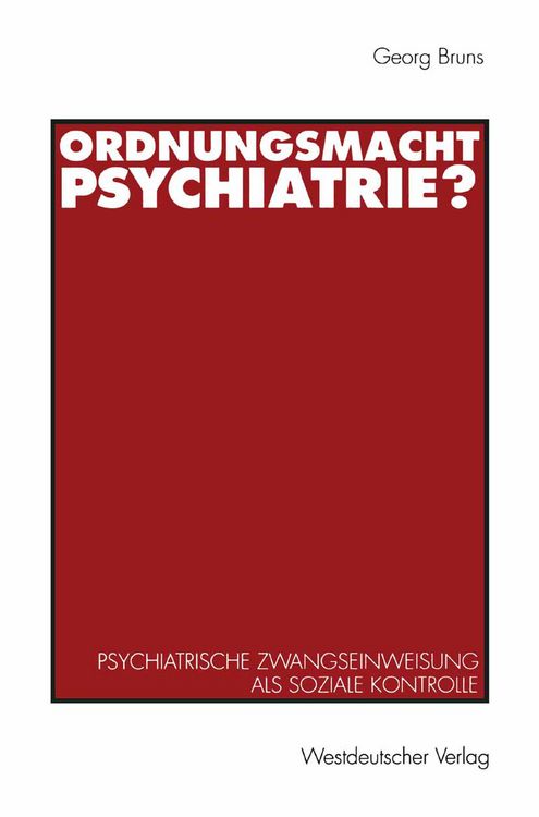 Produktbild: Ordnungsmacht Psychiatrie?