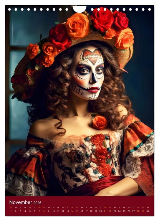 Produktbild: Dia de Muertos Kreative Portr&auml;ts in Festanlehnung (Wandkalender 2026 DIN A4 hoch), CALVENDO Monatskalender