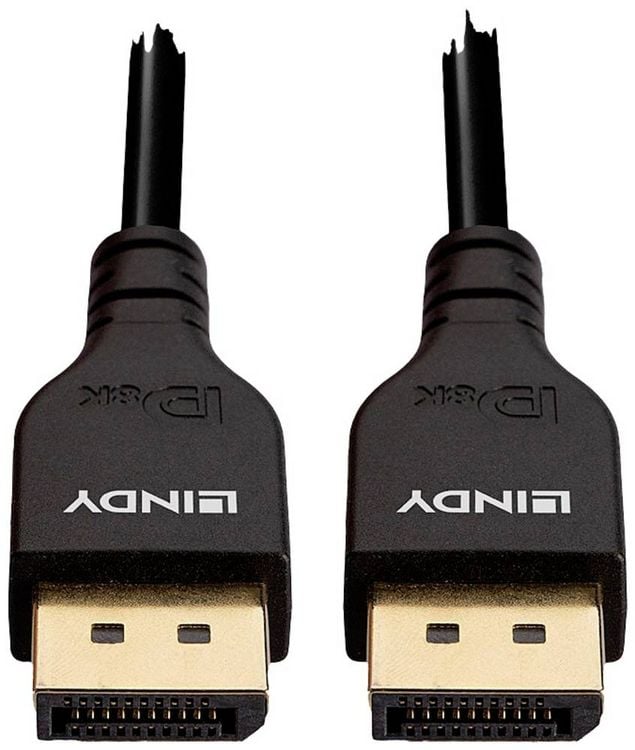 Produktbild: LINDY 36460 DisplayPort AV Anschlusskabel [1x DisplayPort Stecker - 1x DisplayPort Stecker] 0.5 m Schwarz