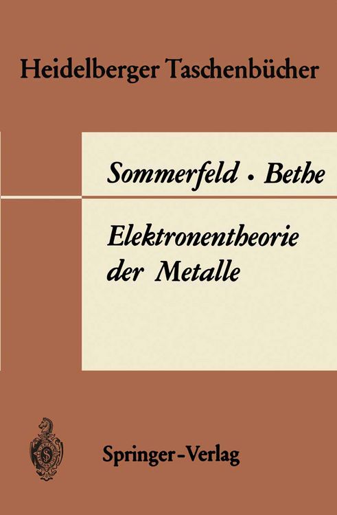 Produktbild: Elektronentheorie der Metalle
