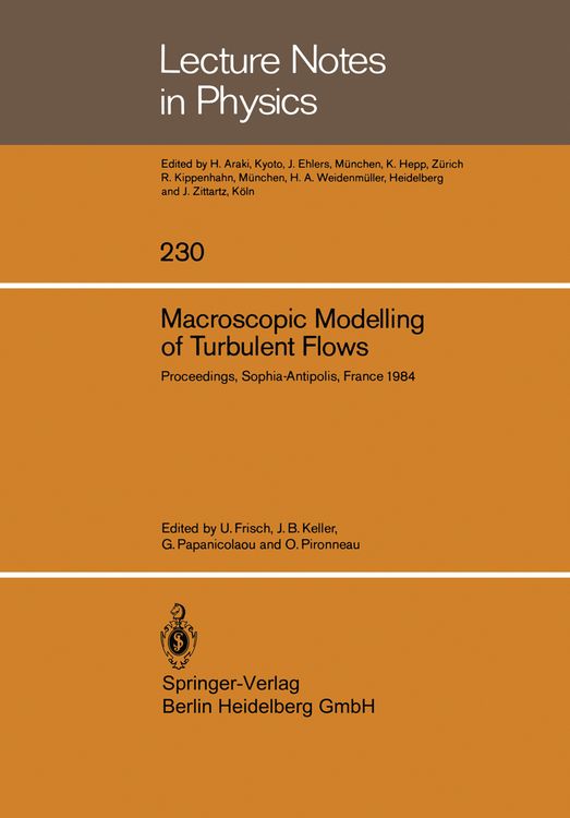 Bild vom Artikel Macroscopic Modelling of Turbulent Flows vom Autor Uriel Frisch