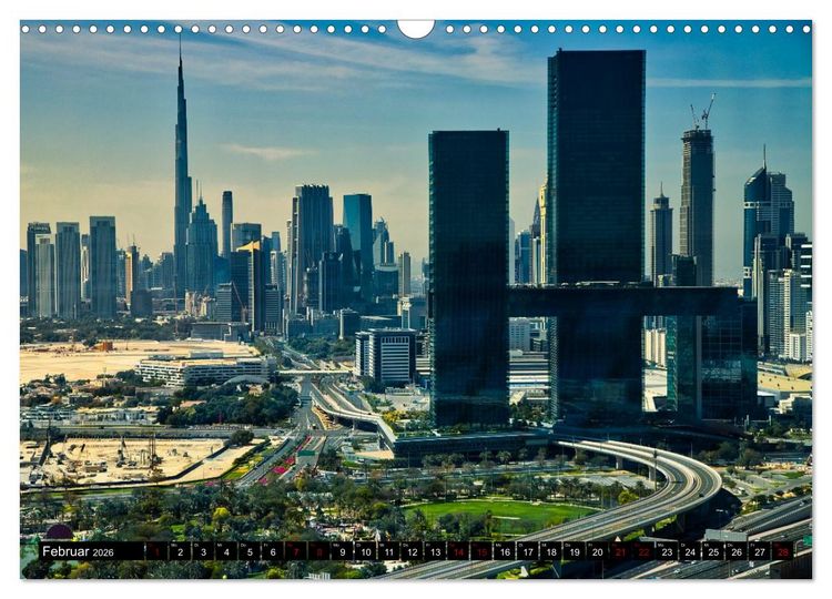 Produktbild: Dubai Panoramen (Wandkalender 2026 DIN A3 quer), CALVENDO Monatskalender