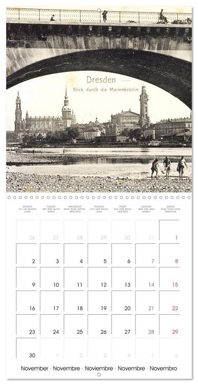 Produktbild: Souvenirs de Dresde : Cartes postales historiques de la ville (Calendrier mural carr&eacute; 2026 30x30 cm) Calendrier double avec une page pour vos prises de notes