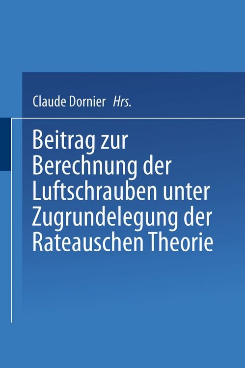 Produktbild: Beitrag zur Berechnung der Luftschrauben