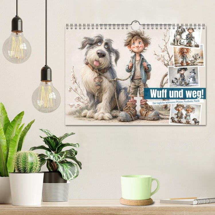 Produktbild: Wuff und weg! (Wandkalender 2026 DIN A4 quer), CALVENDO Monatskalender