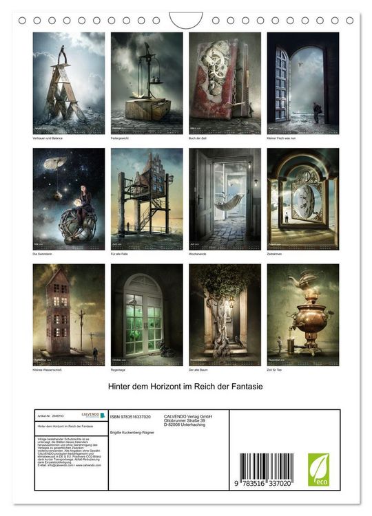 Produktbild: Hinter dem Horizont im Reich der Fantasie (Wandkalender 2026 DIN A4 hoch), CALVENDO Monatskalender