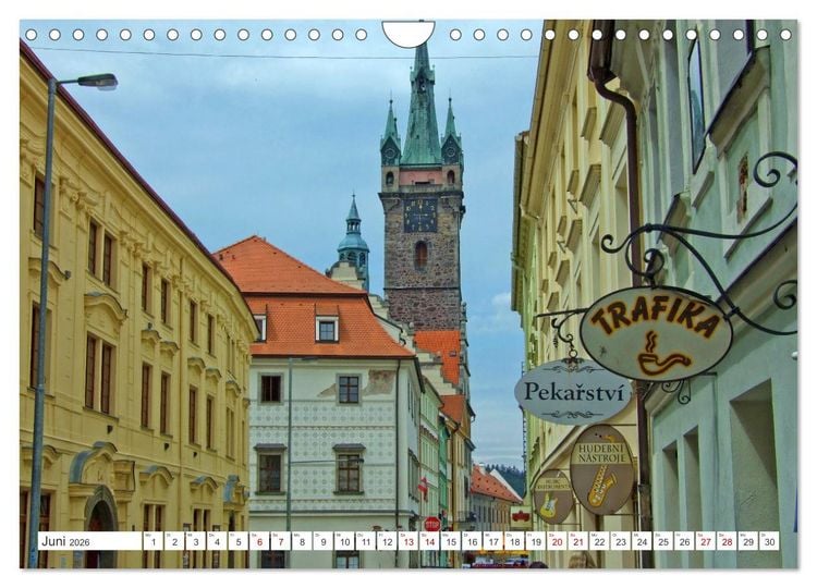 Produktbild: Visit Pilsen & Klatovy - Zwei b&ouml;hmische St&auml;dte - Ein perfekter Urlaubstag (Wandkalender 2026 DIN A4 quer), CALVENDO Monatskalender