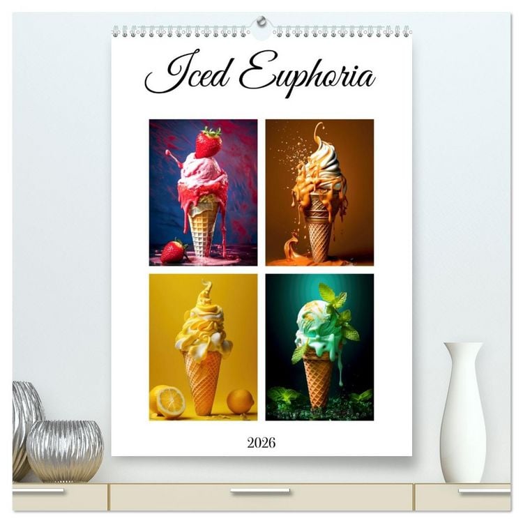 Produktbild: Iced Euphoria (High Quality Premium Wall Calendar 2026 DIN A2 portrait),CALVENDO 12 Month Wall Calendar