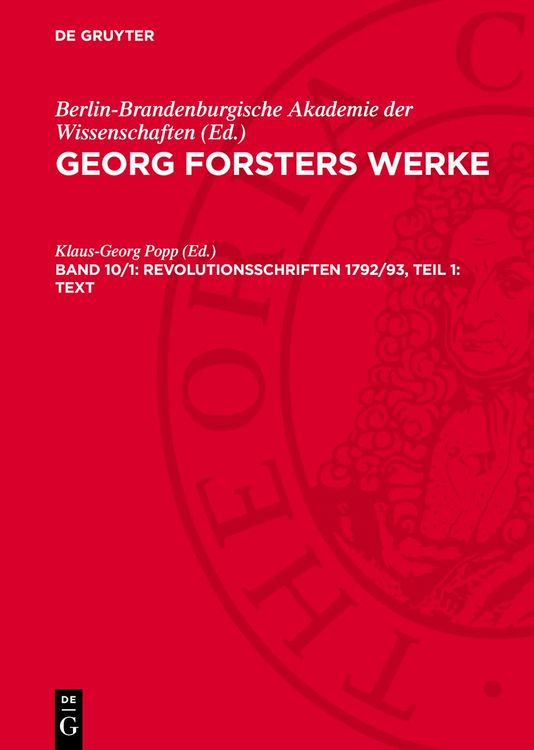 Produktbild: Revolutionsschriften 1792/93, Teil 1: Text