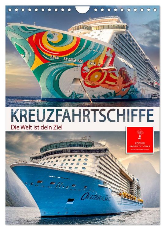 Produktbild: Kreuzfahrtschiffe - die Welt ist dein Ziel (Wandkalender 2026 DIN A4 hoch), CALVENDO Monatskalender