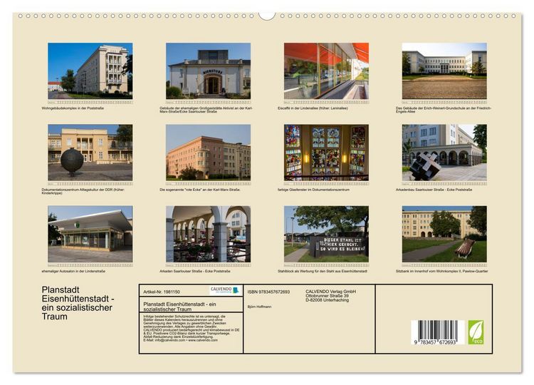 Produktbild: Planstadt Eisenh&uuml;ttenstadt - ein sozialistischer Traum (Wandkalender 2026 DIN A2 quer), CALVENDO Monatskalender