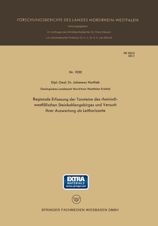 Produktbild: Regionale Erfassung der Tonsteine des rheinisch-westf&auml;lischen Steinkohlengebirges und Versuch ihrer Auswertung als Leithorizonte