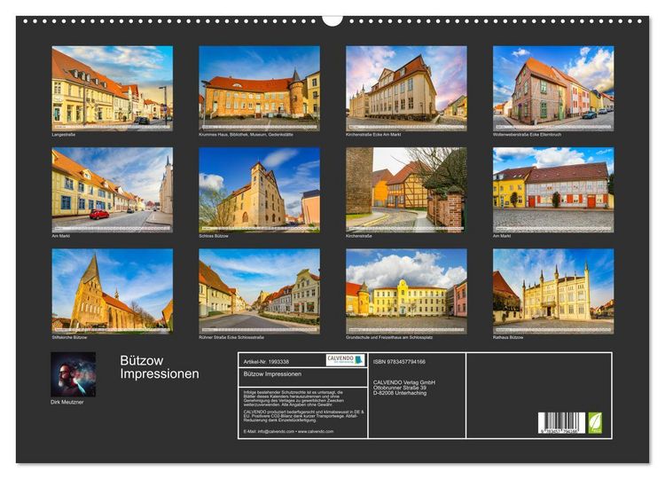 Produktbild: B&uuml;tzow Impressionen (Wandkalender 2026 DIN A2 quer), CALVENDO Monatskalender