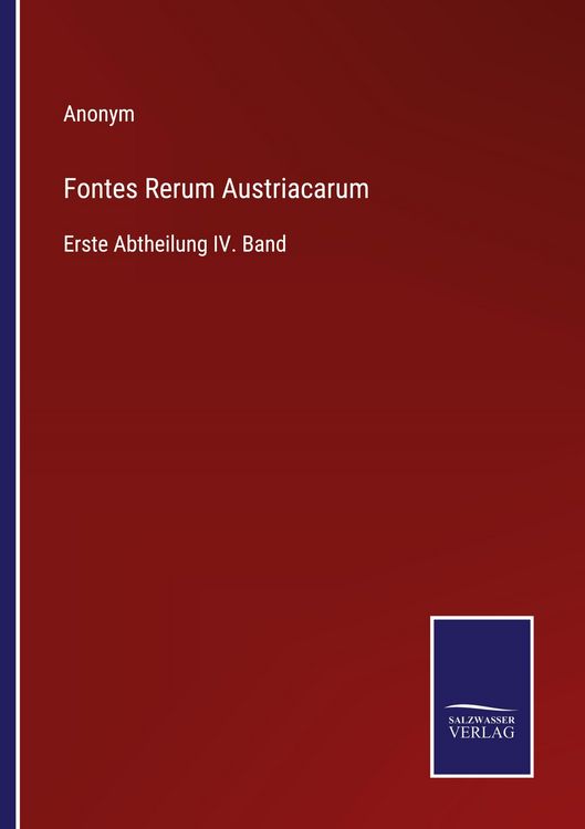 Produktbild: Fontes Rerum Austriacarum
