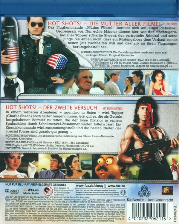 Produktbild: Hot Shots - Teil 1+2 [2 BRs]