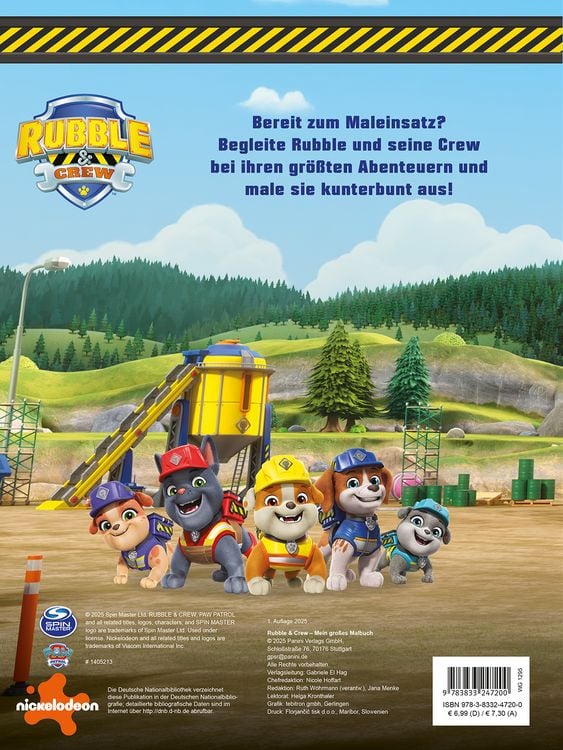 Produktbild: Rubble & Crew: Mein gro&szlig;es Malbuch