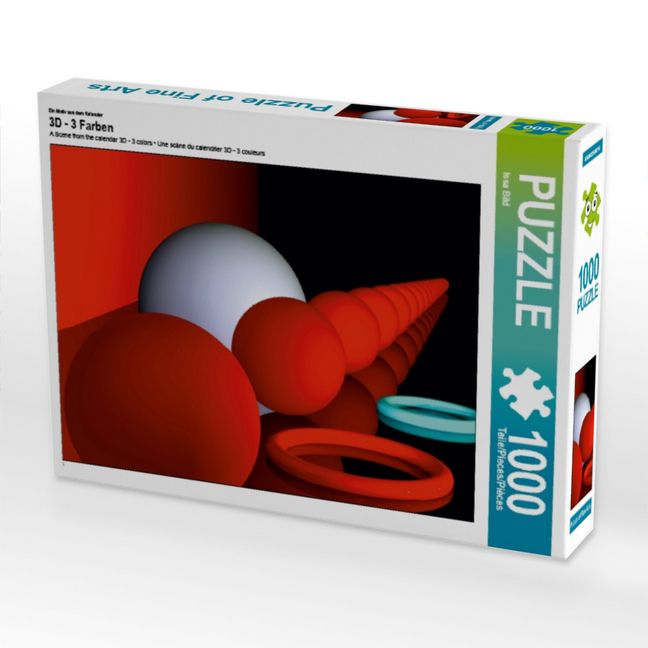 Produktbild: CALVENDO Puzzle Ein Motiv aus dem Kalender 3D - 3 Farben | 1000 Teile Lege-Gr&ouml;&szlig;e 64x48cm Foto-Puzzle f&uuml;r gl&uuml;ckliche Stunden