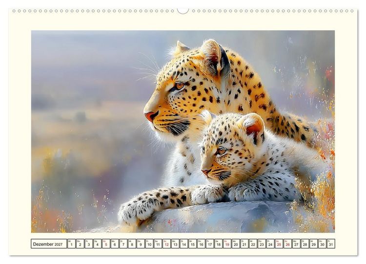 Produktbild: Leopardenkinder. Afrikas Katzenbabys im Licht der Natur (hochwertiger Premium Wandkalender 2027 DIN A2 quer), Kunstdruck in Hochglanz
