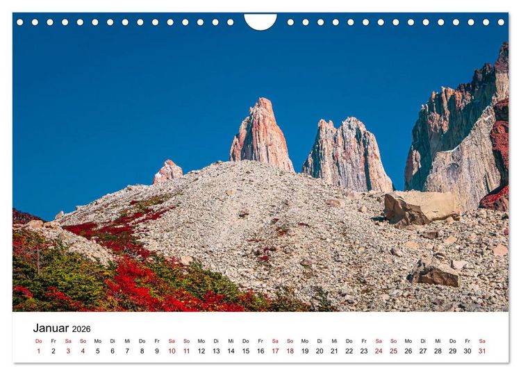 Produktbild: Patagonien, Torres del Paine Nationalpark: Am Rand der Welt (Wandkalender 2026 DIN A4 quer), CALVENDO Monatskalender