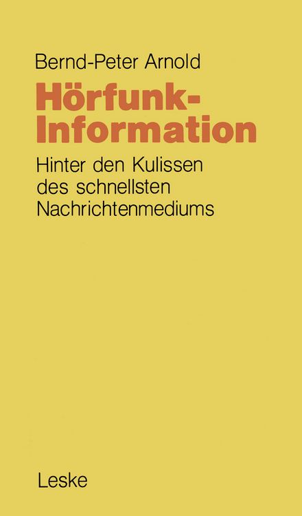 Produktbild: H&ouml;rfunk-Information