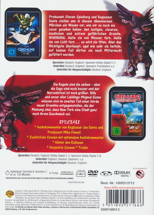 Gremlins 1+2 [2 DVDs]