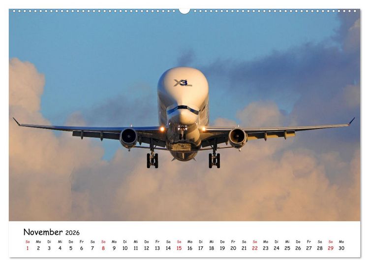 Produktbild: Flugzeuge am blauen Himmel (hochwertiger Premium Wandkalender 2026 DIN A2 quer), Kunstdruck in Hochglanz