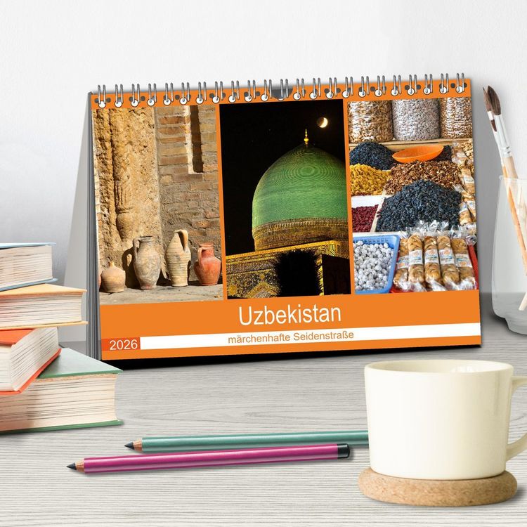 Produktbild: Uzbekistan - m&auml;rchenhafte Seidenstra&szlig;e (Tischkalender 2026 DIN A5 quer), CALVENDO Monatskalender