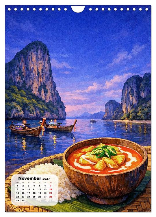 Produktbild: Thailand &ndash; Eine Schlemmerreise durchs Land des L&auml;chelns (Wandkalender 2027 DIN A4 hoch), CALVENDO Monatskalender